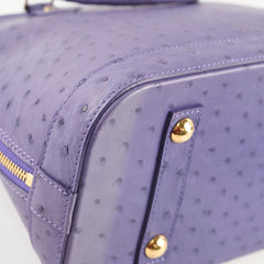 Louis Vuitton Purple Ostrich Alma PM