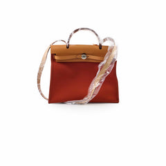Hermes Herbag Zip 31 Brick Red/Brown - Stamp C (2018)