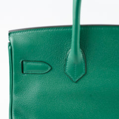 Hermes Birkin 30 Vert Vertigo GHW Evercolor C Stamp