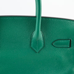 Hermes Birkin 30 Vert Vertigo GHW Evercolor C Stamp
