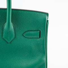 Hermes Birkin 30 Vert Vertigo GHW Evercolor C Stamp