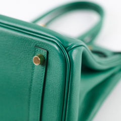 Hermes Birkin 30 Vert Vertigo GHW Evercolor C Stamp
