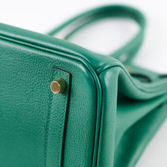 Hermes Birkin 30 Vert Vertigo GHW Evercolor C Stamp