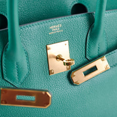 Hermes Birkin 30 Vert Vertigo GHW Evercolor C Stamp