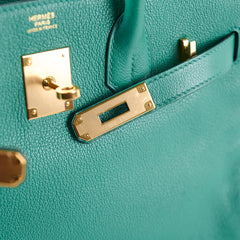 Hermes Birkin 30 Vert Vertigo GHW Evercolor C Stamp