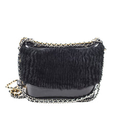 Chanel Gabrielle Small Mongolian Lamb Shearling Black