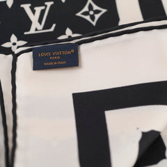 Louis Vuitton Monogram Silhouette Square 90 Silk Scarf Black