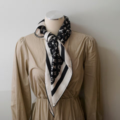 Louis Vuitton Monogram Silhouette Square 90 Silk Scarf Black