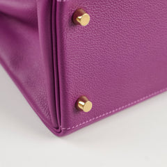 Hermes Kelly 28 Anemone Evercolor GHW D Stamp