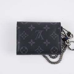 Louis Vuitton Rivets Chain Wallet Monogram Eclipse