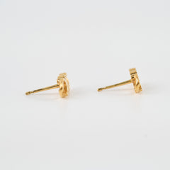 Celine Triomphe Gourmette Gold Studs