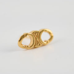Celine Triomphe Gourmette Gold Studs