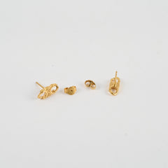 Celine Triomphe Gourmette Gold Studs