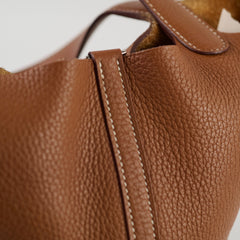 Hermes Picotin 18 Gold PHW A Stamp