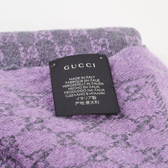 Gucci GG Supreme Wool Scarf Purple