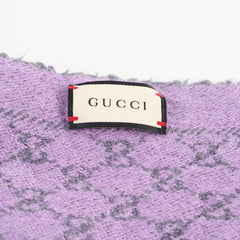 Gucci GG Supreme Wool Scarf Purple