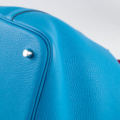 Hermes Picotin Lock 22 Eclat Blue frida/Rose mexico Y Stamp