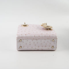 Christian Dior Mini Lady Dior Pearlly White Ostritch