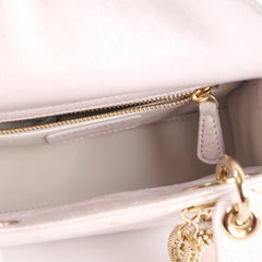 Christian Dior Mini Lady Dior Pearlly White Ostritch