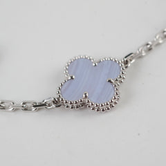 Van Cleef & Arpels Vintage Alhambra 5 Motif Bracelet Chalcedony