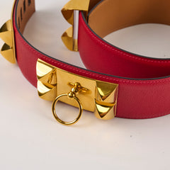 Hermes Collier de Chien 50 Red 85cm