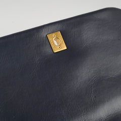 Chanel Nailed CC Full Flap Navy Flap Bag