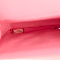 Chanel Mini Square Flap Patent Pink