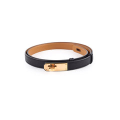 Kelly 18 Belt Black, Rose Gold HW