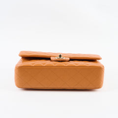 Chanel Medium Classic Flap Caramel Brown Caviar Light Gold HW