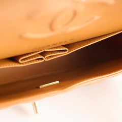 Chanel Medium Classic Flap Caramel Brown Caviar Light Gold HW