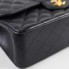 Chanel Double Flap Jumbo Black Caviar GHW