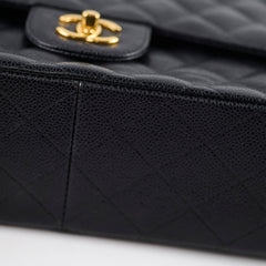 Chanel Double Flap Jumbo Black Caviar GHW