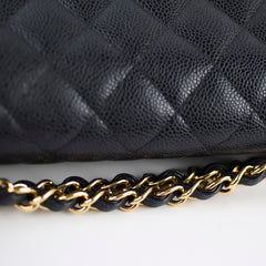 Chanel Double Flap Jumbo Black Caviar GHW