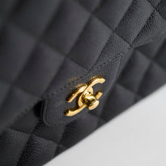 Chanel Double Flap Jumbo Black Caviar GHW