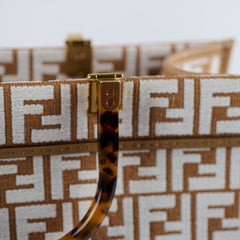 Fendi Sunshine Medium Rafia Beige / White