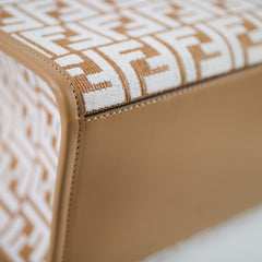 Fendi Sunshine Medium Rafia Beige / White