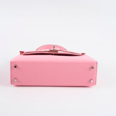 Hermes Mini Kelly Chevre Mysore Rose Confetti - Stamp Y