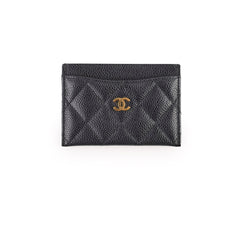 Chanel Flat Cardholder Caviar Black