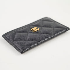 Chanel Flat Cardholder Caviar Black