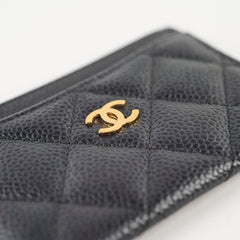 Chanel Flat Cardholder Caviar Black