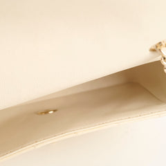 Chanel 17C Mini Rectangular Ivory Caviar Edge Stitching