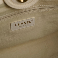 Chanel Small Deauville Shopping Tote Ivory Microchip