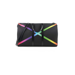 Louis Vuitton Taiga Rainbow Keepall Bandouliere 50 Leather Black