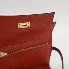 Hermes Kelly Compact Wallet Terre Battue Chevre- A Stamp
