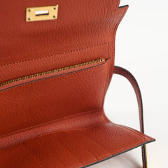 Hermes Kelly Compact Wallet Terre Battue Chevre- A Stamp