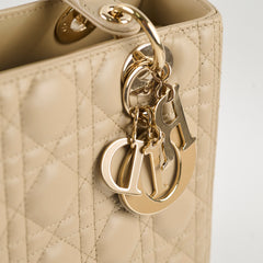 Christian Dior Medium Lady Dior Corda Beige