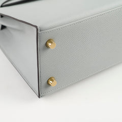 Hermes Kelly 25 Bleu Glacier - C Stamp