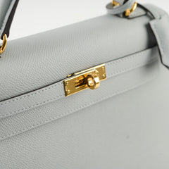 Hermes Kelly 25 Bleu Glacier - C Stamp