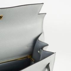 Hermes Kelly 25 Bleu Glacier - C Stamp