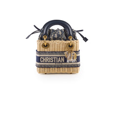 Christian Dior Mini Lady Wicker